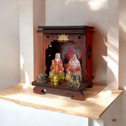 Mô Hình Bàn Thờ Thần Tài Ông Địa Mini