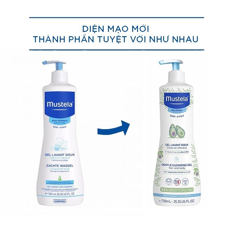 Mustela gentle cleansing gel deals 750ml