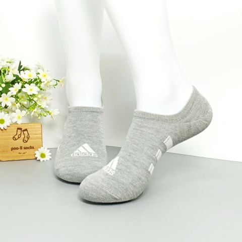 Vớ giấu họa tiết thể thao xám logo cao