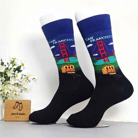  Vớ dài họa tiết thành phố San Francisco 