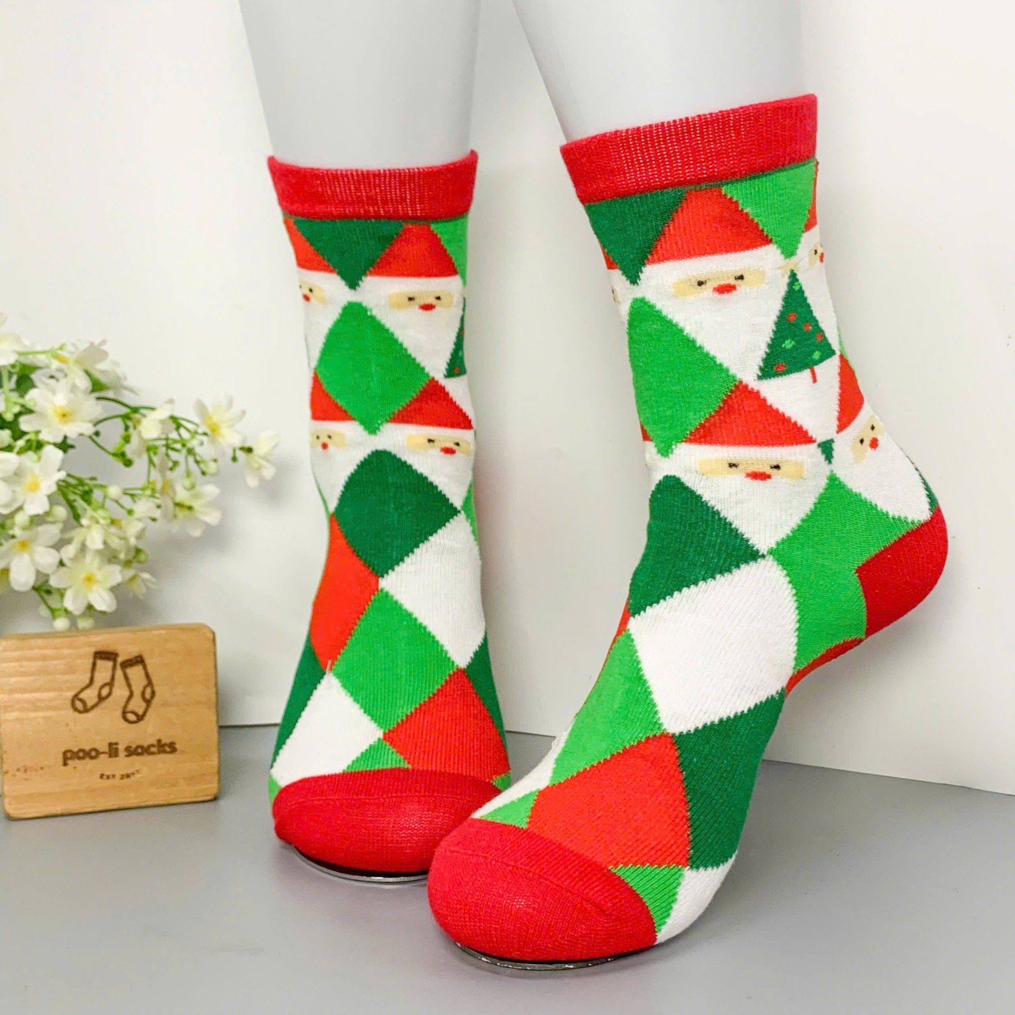 Vớ trung họa tiết giáng sinh noel