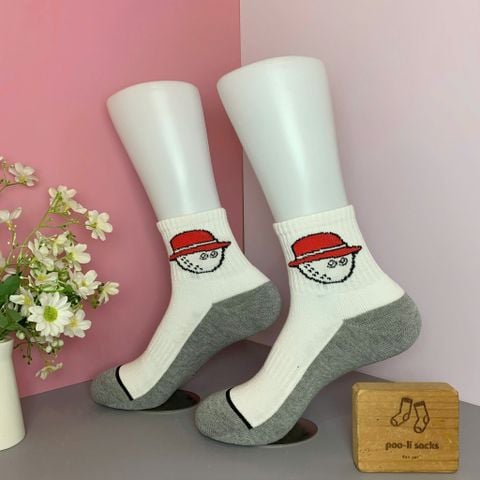  Vớ trung họa tiết banh golf nón đỏ 