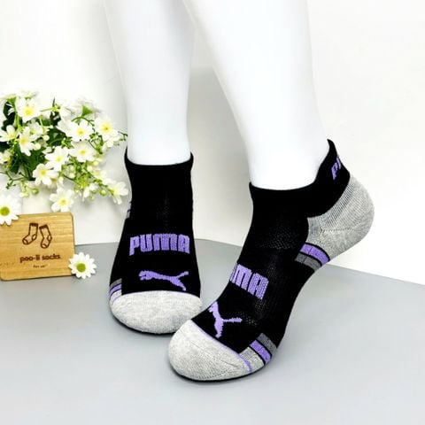 Vớ ngắn họa tiết thể thao PUMA sọc tím