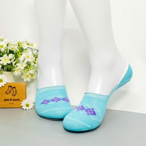 Vớ giấu họa tiết thể thao xanh nhạt,tím