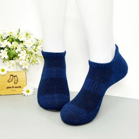 Vớ ngắn màu trơn gót cao xanh navy