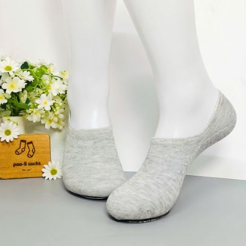 Vớ ngắn màu trơn xám