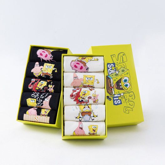 Hộp vớ 5 đôi họa tiết Spongebob Squarepants