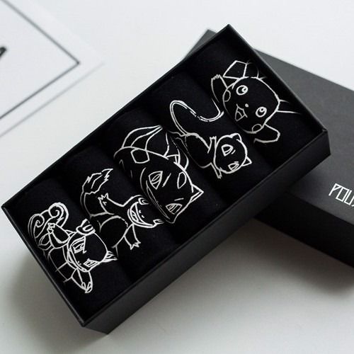 Combo vớ 5 đôi họa tiết POKEMON ĐEN