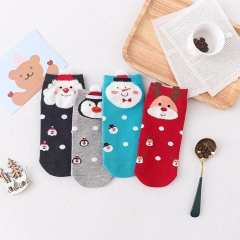  Vớ ngắn hoạ tiết giáng sinh - noel 