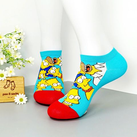 Vớ ngắn hoạ tiết SIMPSON xanh lá