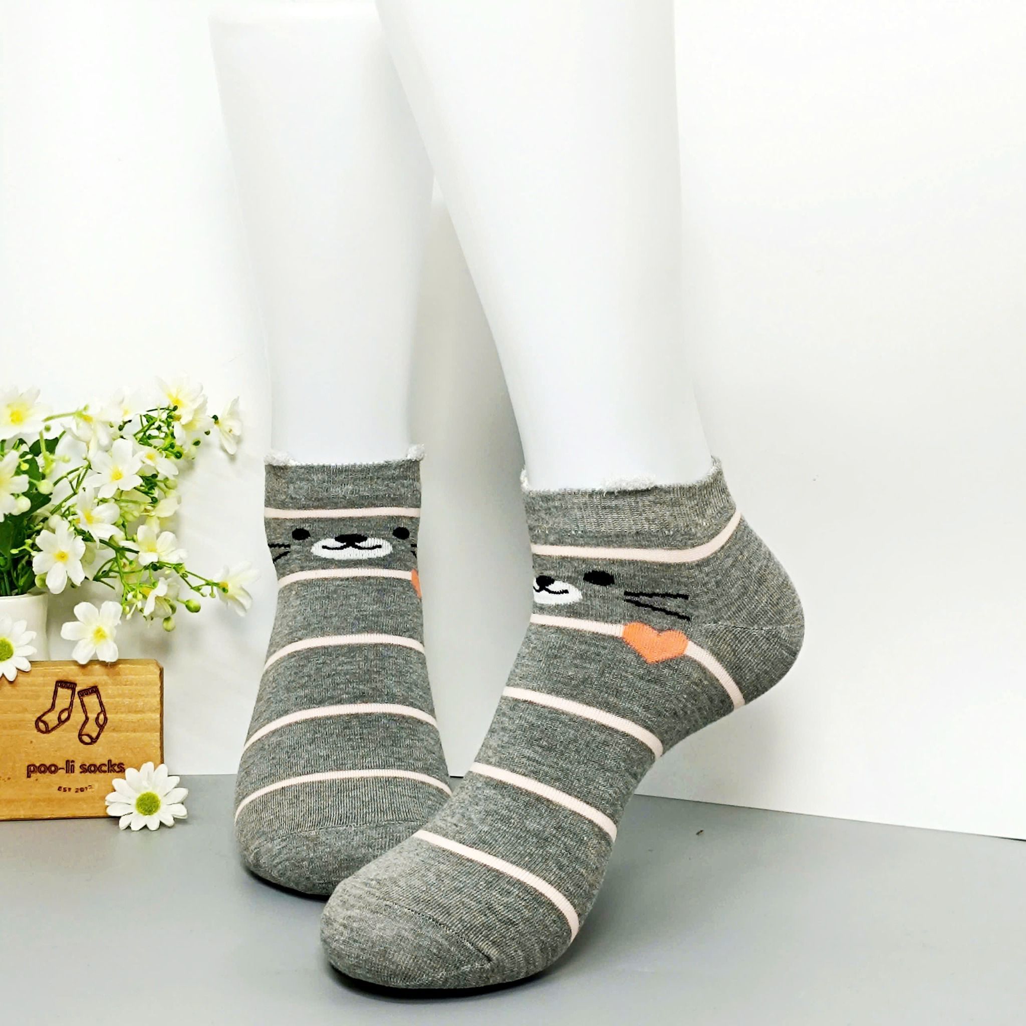 Vớ ngắn họa tiết thú cưng