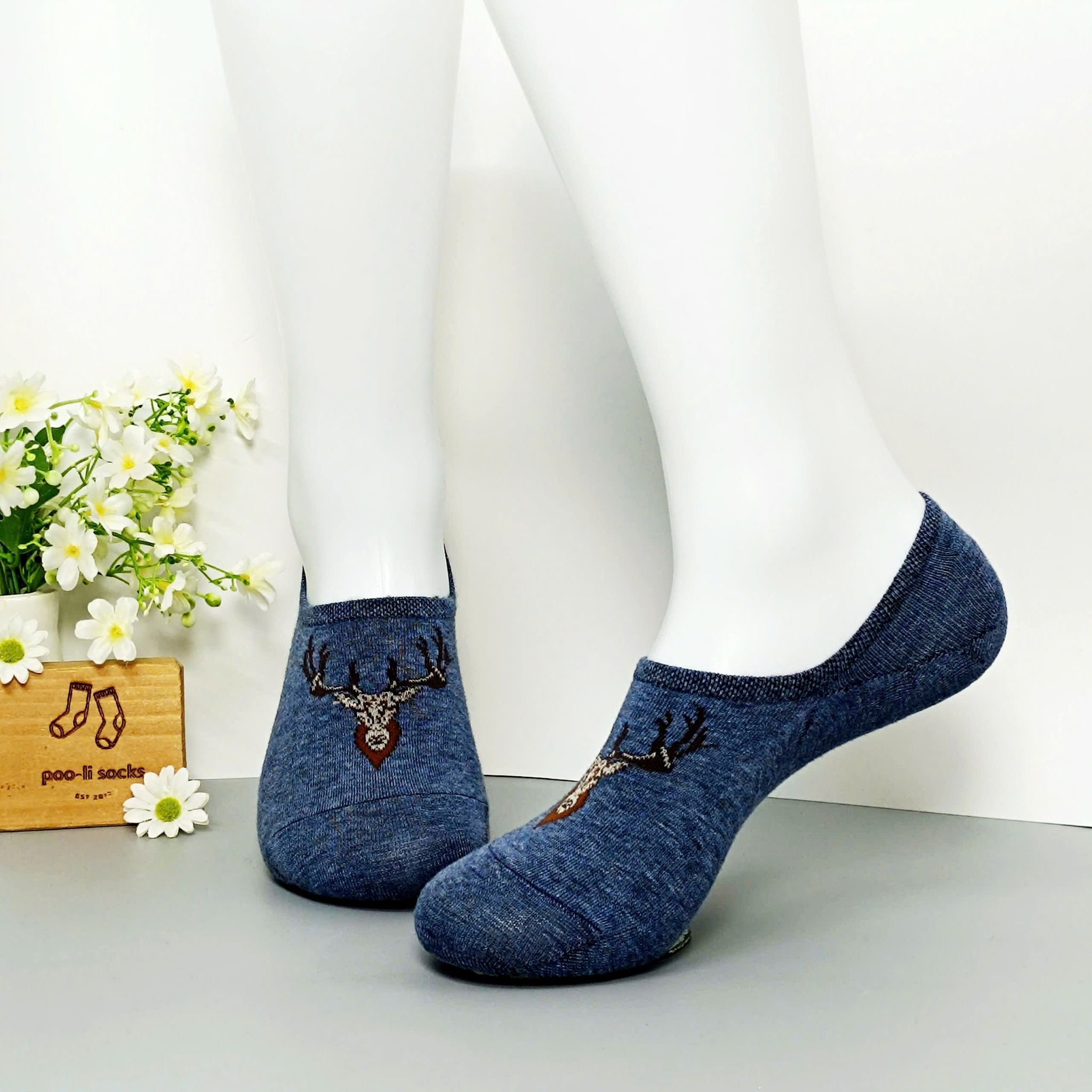 Vớ ngắn hoạ tiết sừng nai
