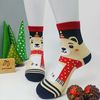 Vớ ngắn họa tiết giáng sinh gấu quấn khăn