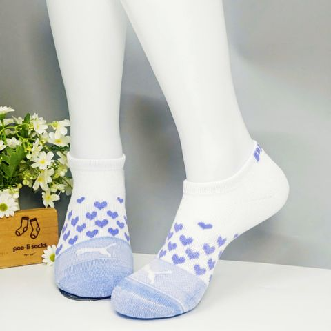 Vớ ngắn họa tiết thể thao PUMA tím trái tim