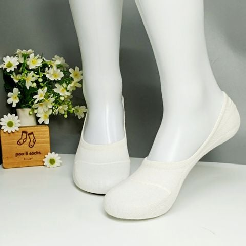 Vớ giấu màu trơn trắng