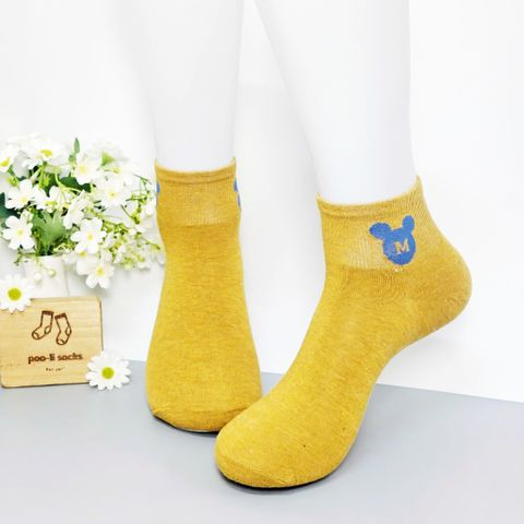 Vớ ngắn họa tiết Mickey vàng