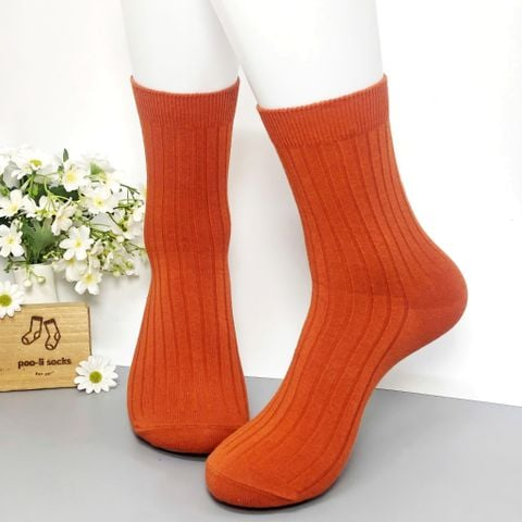 Vớ trung màu trơn cam