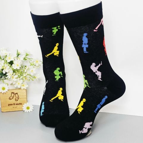 Vớ dài hoạ tiết con người