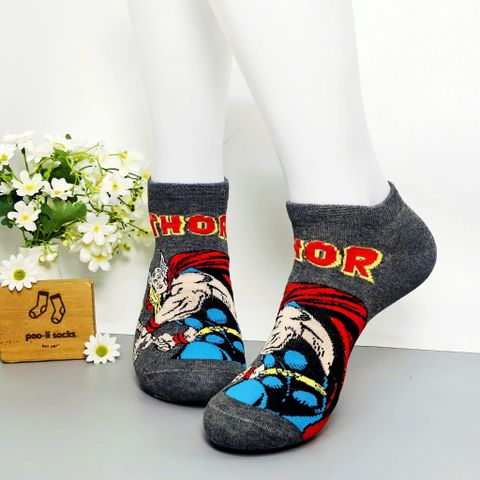 Vớ ngắn hoạ tiết siêu anh hùng MARVEL xám Thor