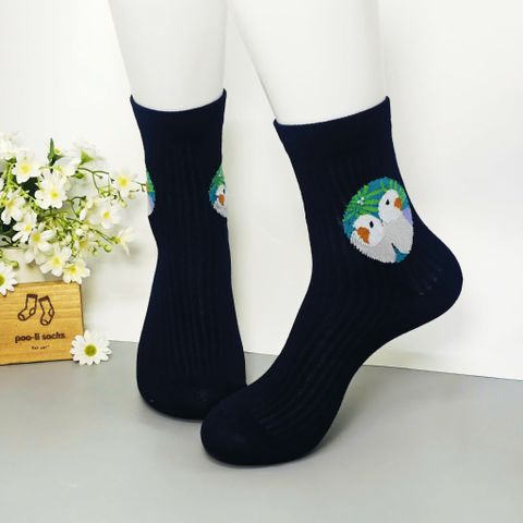 Vớ trung hoạ tiết chim két (vẹt) đen xanh