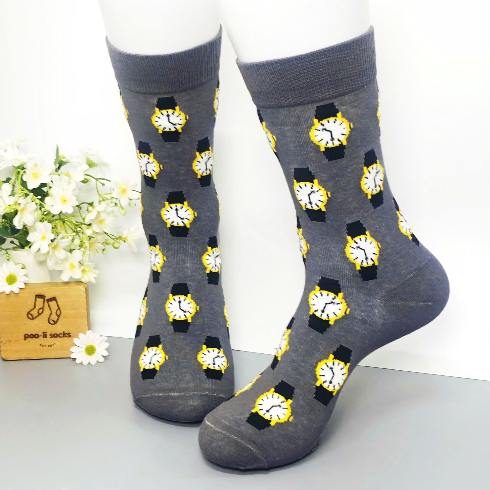 Vớ dài họa tiết đồng hồ