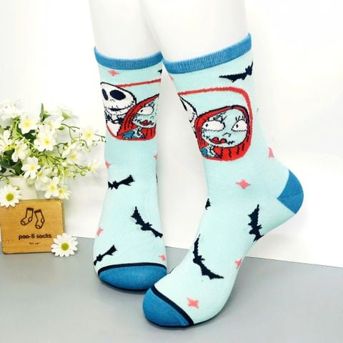 Vớ dài hoạ tiết halloween xanh dương