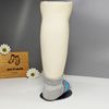 Vớ ngắn trẻ em chống trượt 0-1 tuổi xám sọc xanh dương