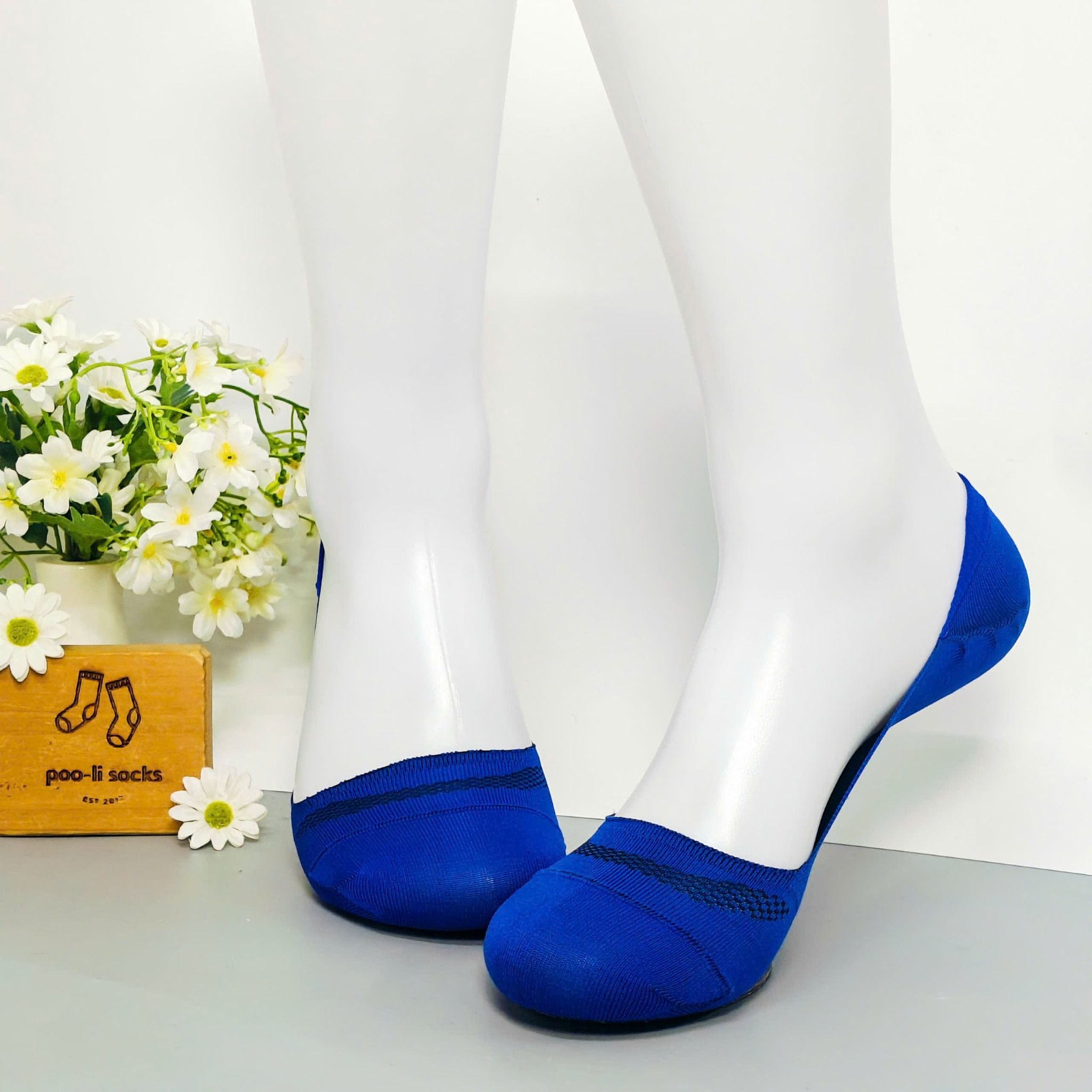 Vớ giấu họa tiết thể thao xanh dương nhạt