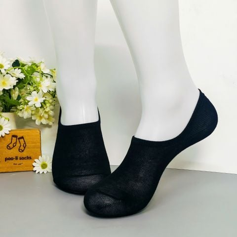 Vớ ngắn màu trơn đen