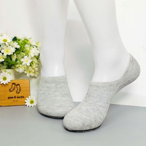 Vớ ngắn màu trơn xám