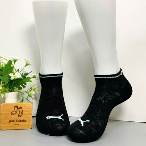  Vớ ngắn HIỆU PUMA đen sọc trắng 