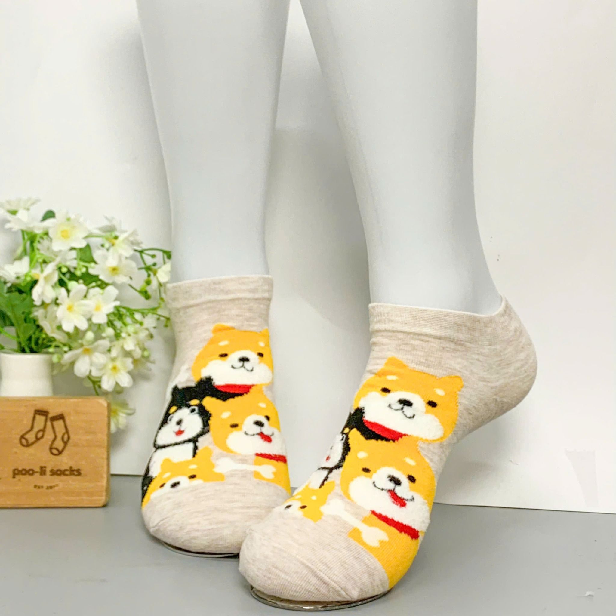 Vớ ngắn cún nâu