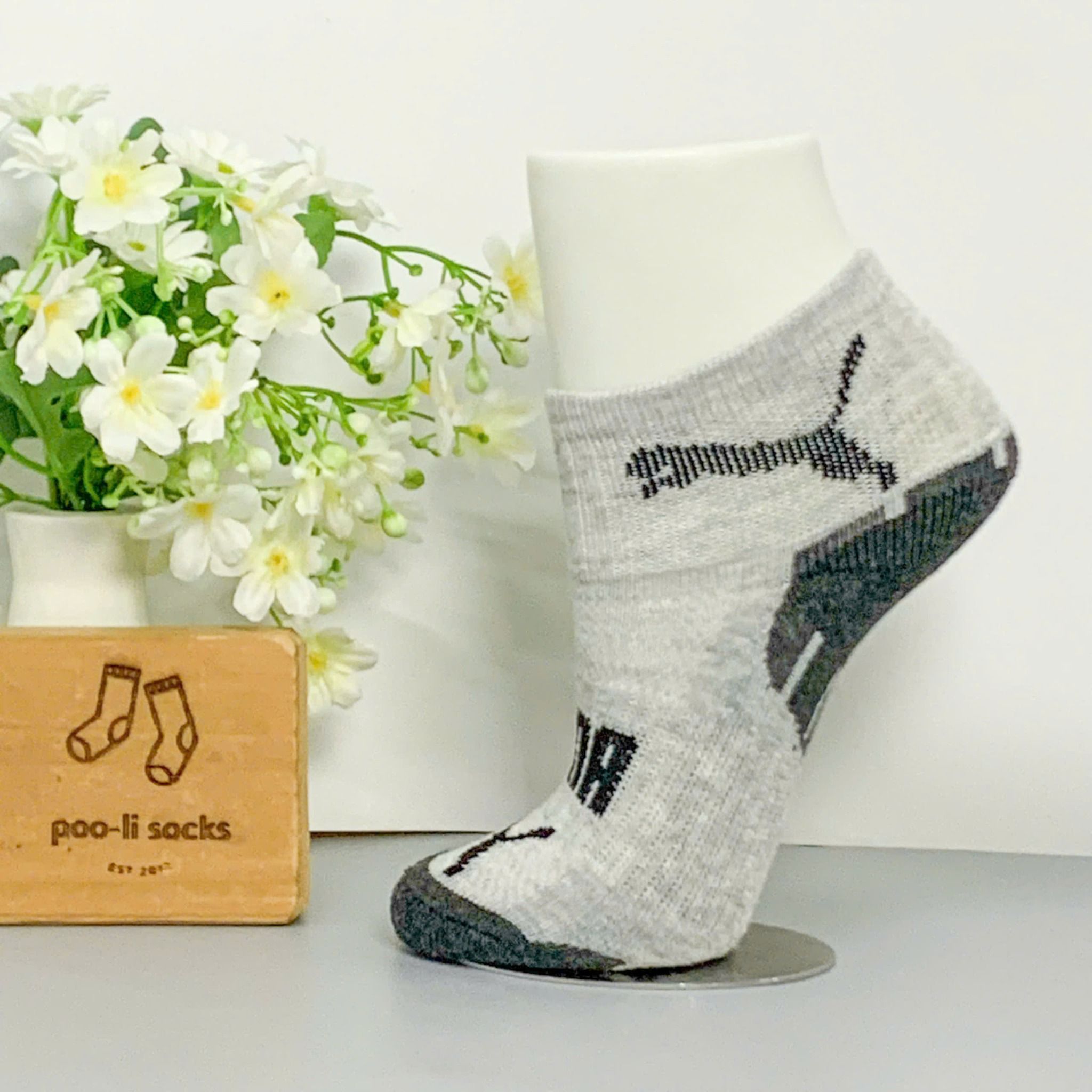 Vớ ngắn em bé hiệu Puma 0-5 tuổi xám