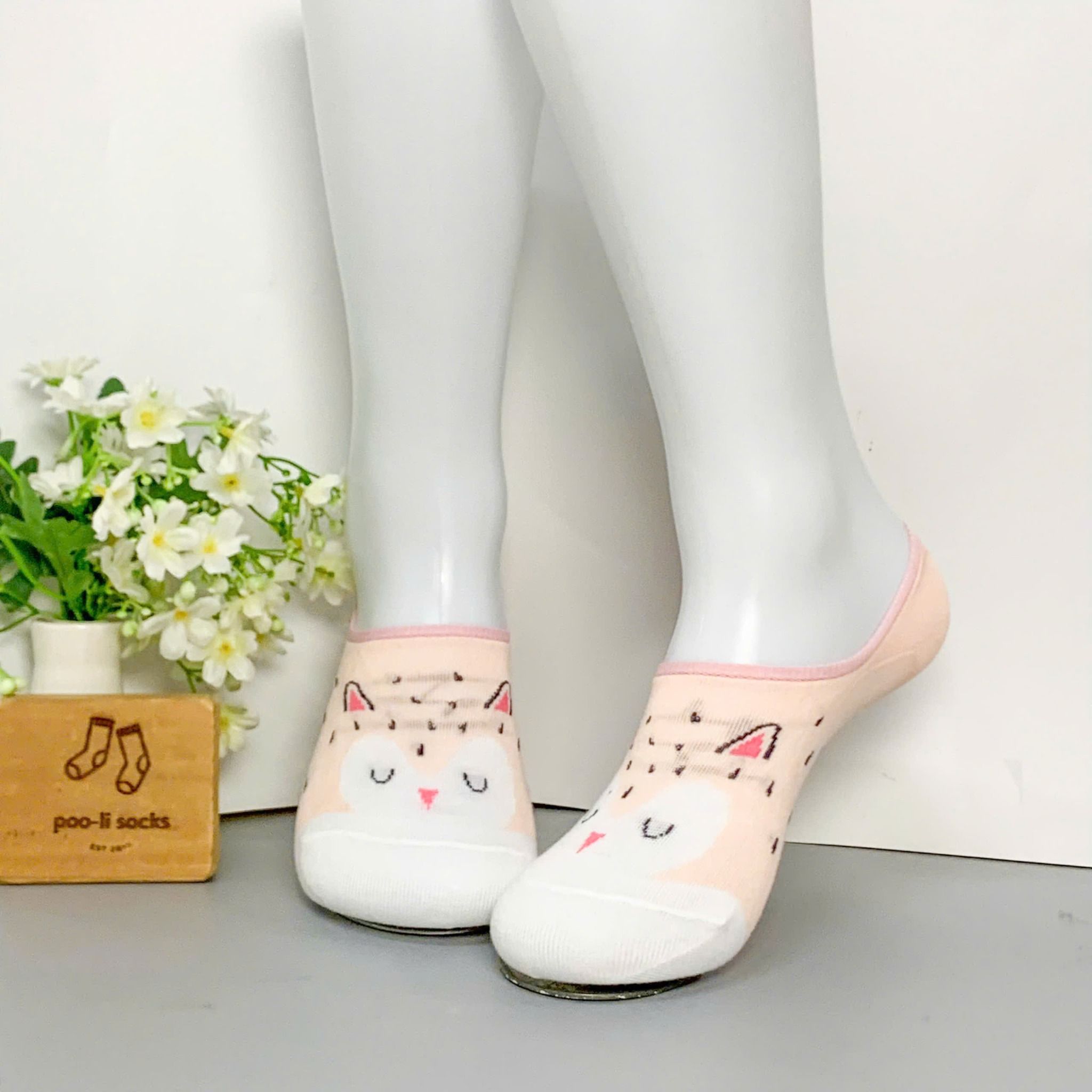 Vớ ngắn họa tiết thú hồng cú mèo