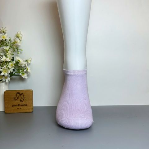  Vớ ngắn trơn màu tím pastel 