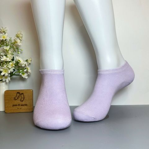  Vớ ngắn trơn màu tím pastel 