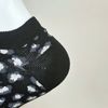 Vớ ngắn đen họa tiết đốm báo