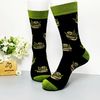 Vớ dài hoạ tiết lười ôm lá xanh