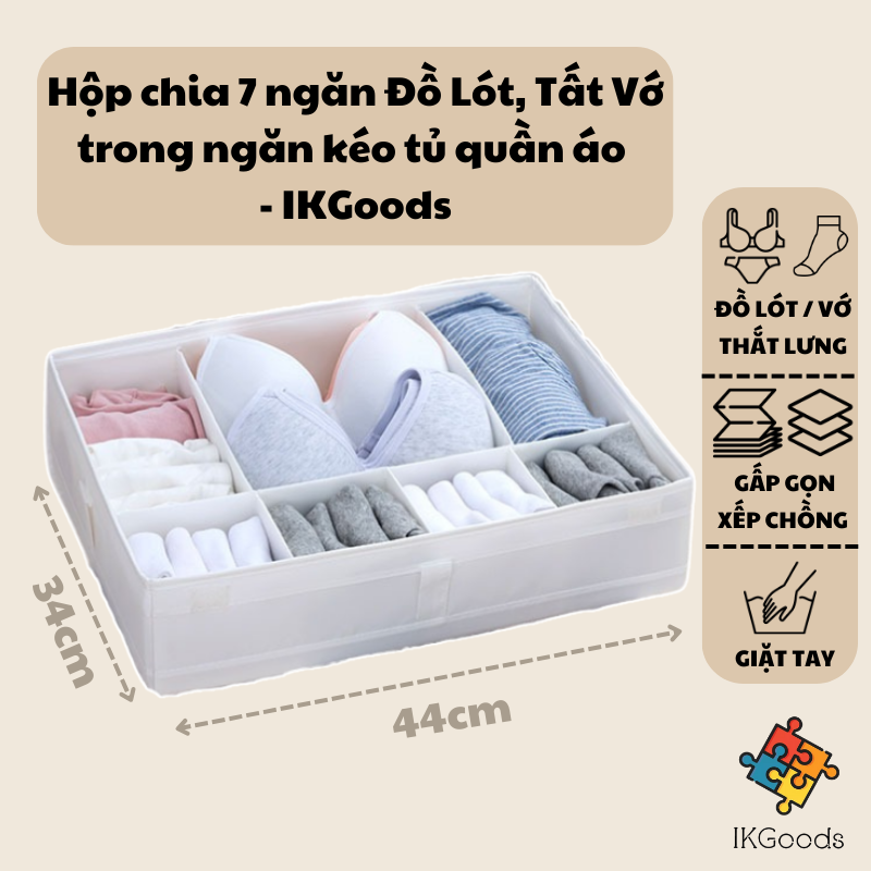 HỘP VẢI CHIA ĐỒ 7 NGĂN IKGOODS