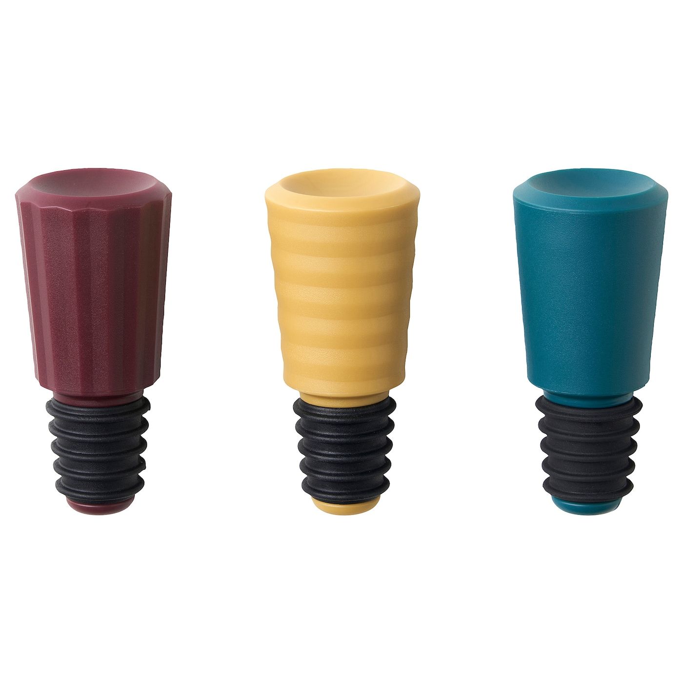 BỘ 3 NÚT CHẶN CHAI RƯỢU VANG AUXID IKEA