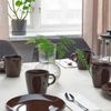 CỐC GỐM TRÁNG MEN ĐÁ 370ml FARGKLAR IKEA - Nâu bóng