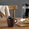 CỐC GỐM TRÁNG MEN ĐÁ 370ml FARGKLAR IKEA - Nâu bóng