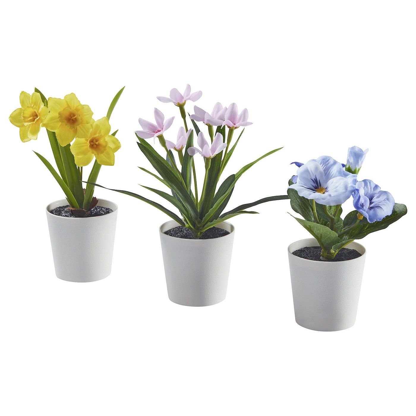 BỘ 3 CHẬU CÂY CẢNH MINI NHÂN TẠO FEJKA IKEA