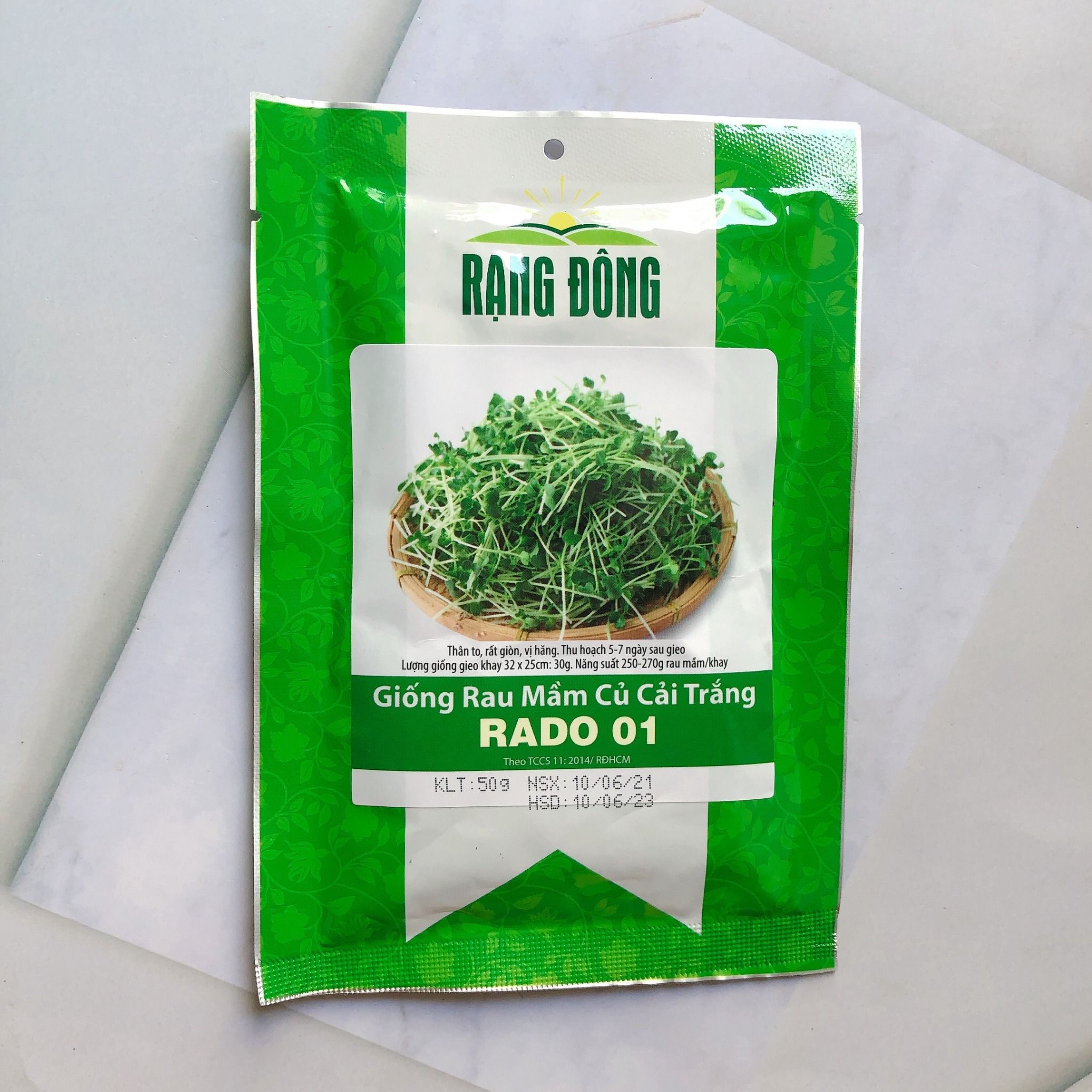  Rau mầm củ cải trắng RD 01 