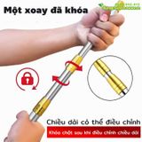  Bộ Dụng Cụ Gậy Sào Rút Gọn 7met (Gồm 9 món Sào Kim Loại, Vợt Quả, Cưa, Liềm Cắt Cành, 4 Móc Đa Năng, Chổi Lau Trần) 