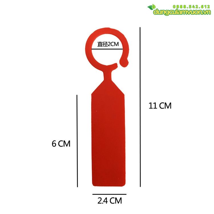  Thẻ nhựa cứng ghi tên cây có móc treo nhiều màu (set 10 cái) 