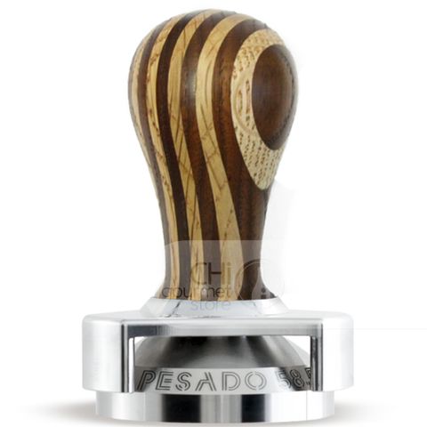 Tay nén cà phê có điều chỉnh - Tamper with Depth Adjuster Raya Wood 58.5mm - Pesado
