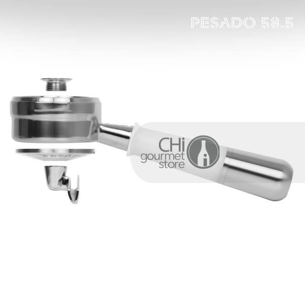 Tay Pha Cà Phê Có Vòi Pesado HYBRID Double Spouted Portafilter LM/E61 - White/Sliver