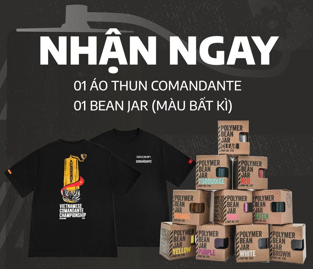 Cối Xay Cà Phê Cầm Tay Comandante C40 MK4 - Burgundy