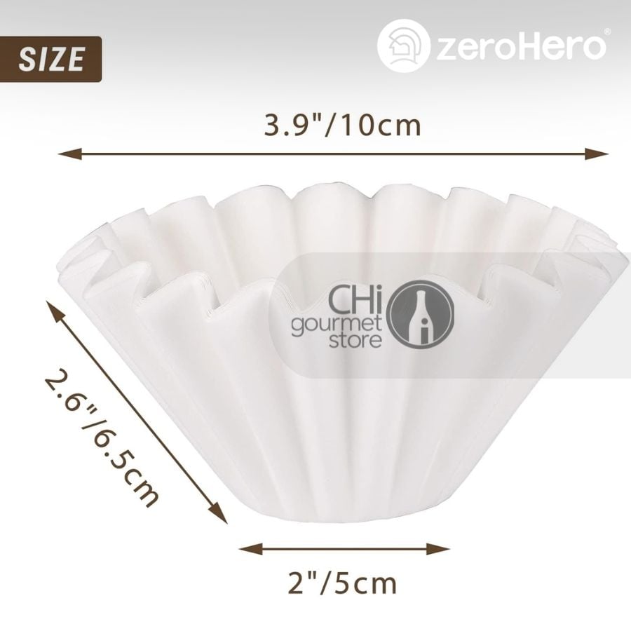 Giấy Lọc Kalitta 155mm zeroHero Basket Paper Filter-White 50pcs